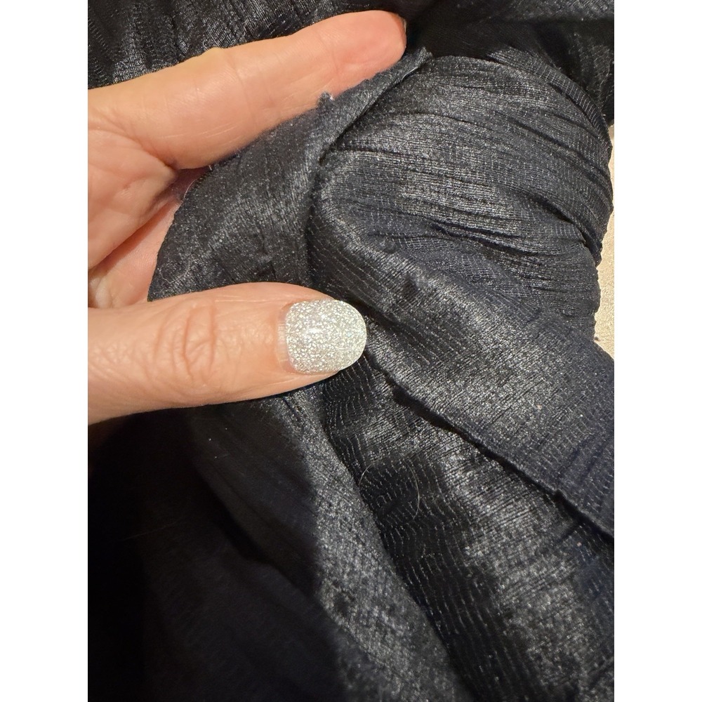 Camilla And Marc Places Dress Black Plisse Pleated Drape Halter Gown NWT 4 $1k - Picture 15 of 16